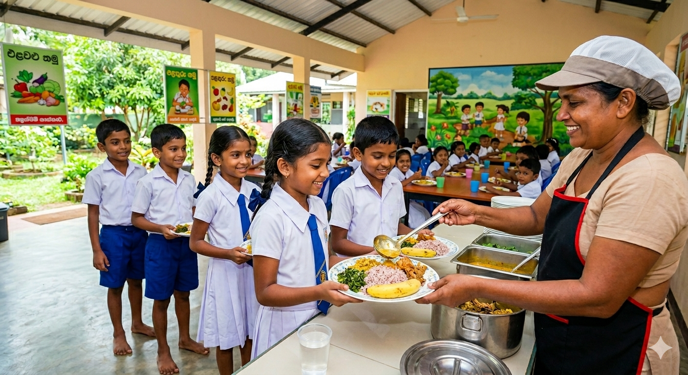 සිසුන්ට පෝෂ්‍යදායී ආහාර වේලක් සහතික කිරීමට සෞඛ්‍ය අමාත්‍යාංශයෙන් වැඩපිළිවෙළක් 