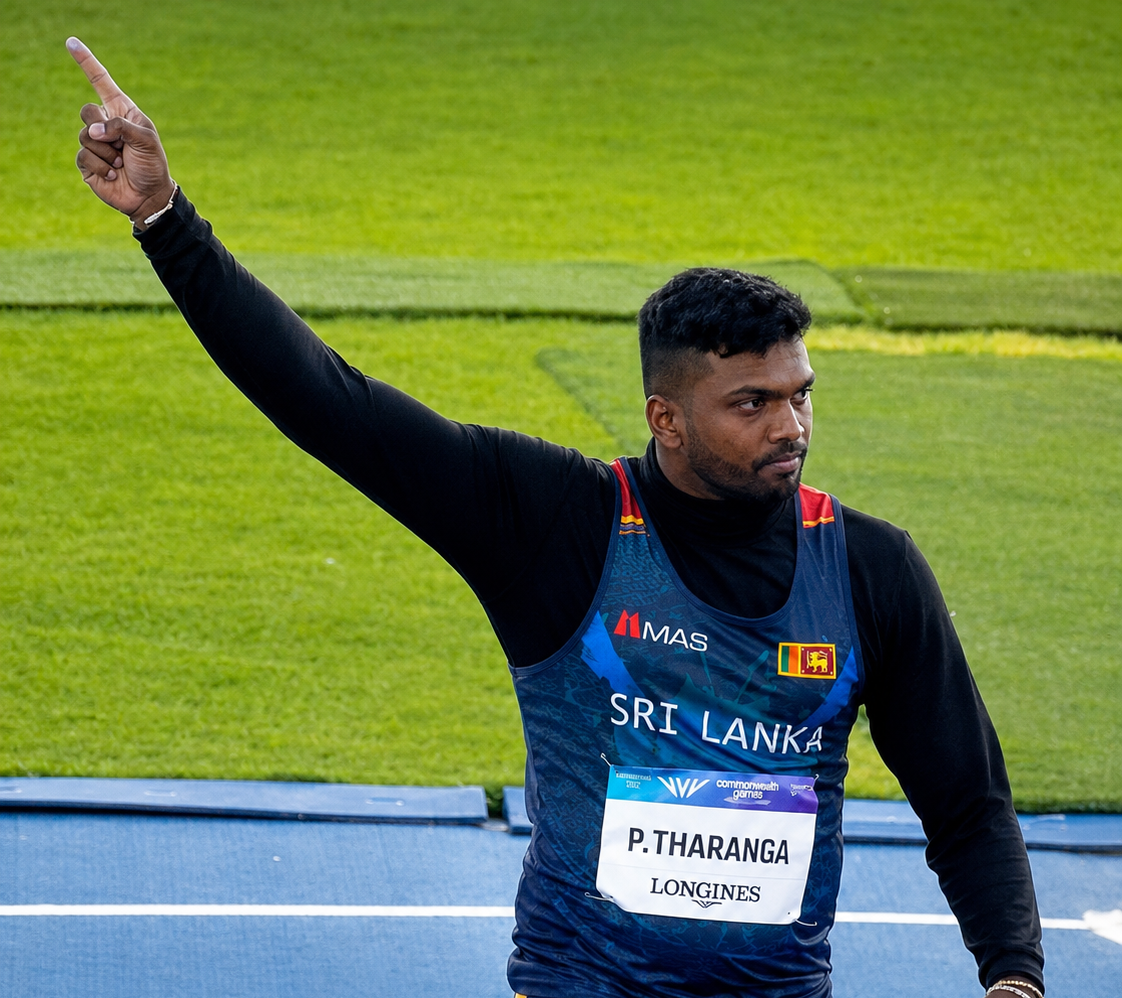 Rumesh Tharanga wins Sri Lanka’s first Commonwealth Games gold medal in 20 years in the Men’s Javelin
