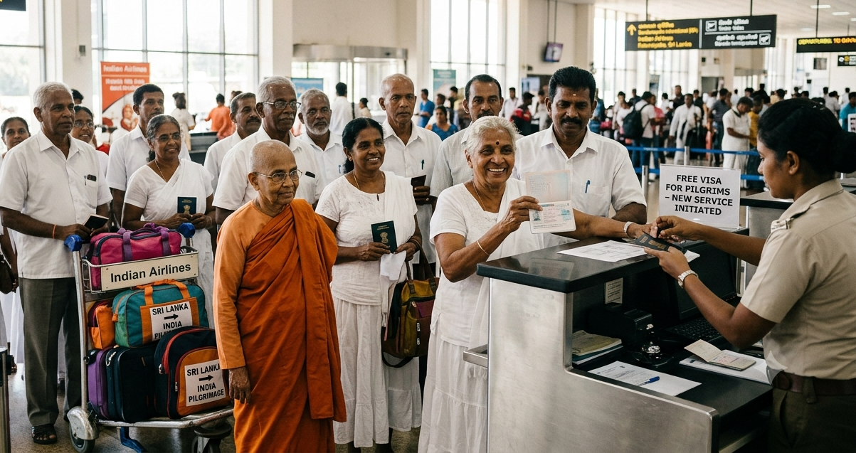 ඉන්දියානු වන්දනා චාරිකාවලට යන ශ්‍රී ලාංකිකයන්ට නොමිලේ වීසා පහසුකම යළිත් 