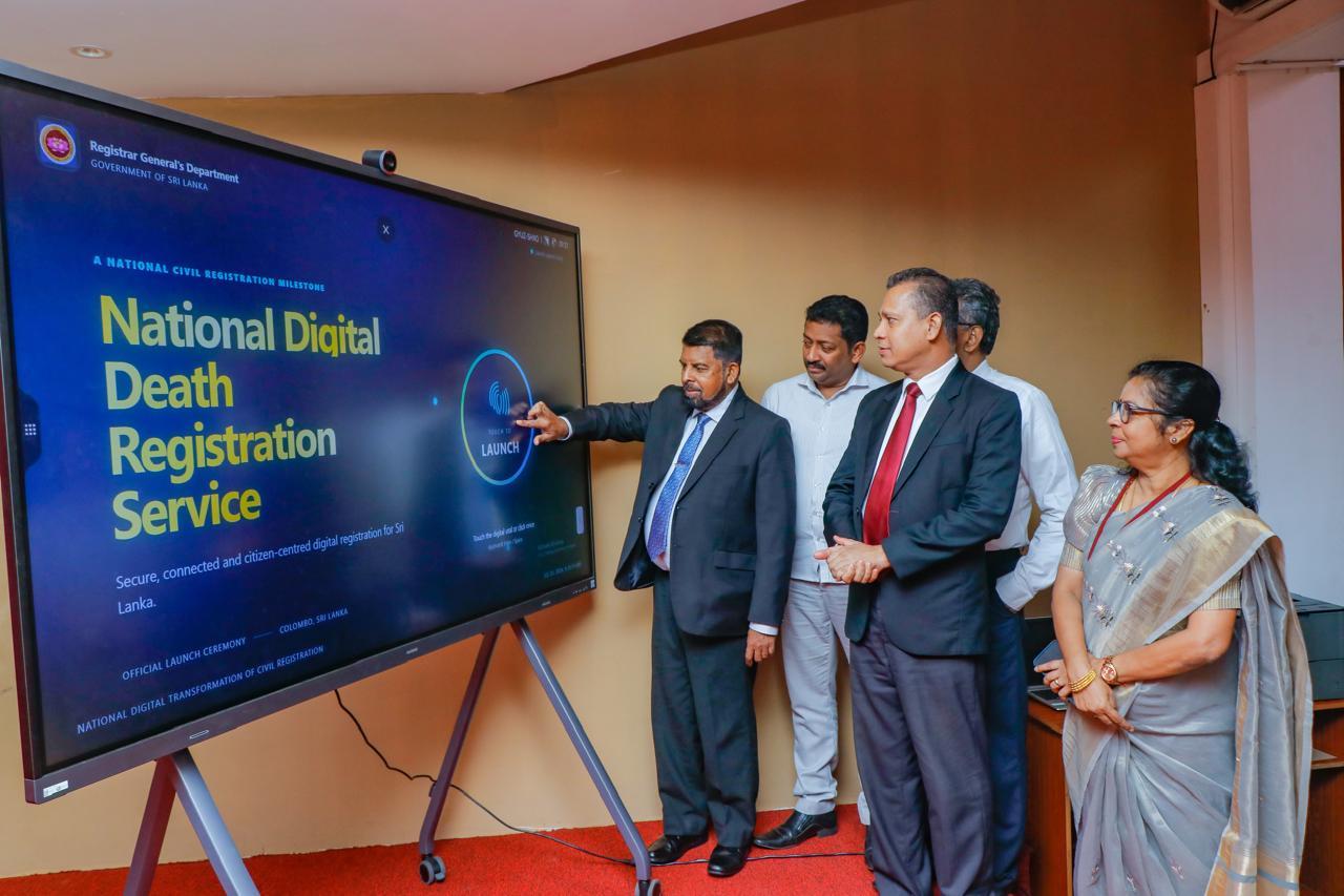 ඊ-ජනගහන ලේඛන වැඩසටහන යටතේ ඩිජිටල් මරණ සහතිකය නිකුත් කිරීම ඇරඹේ 