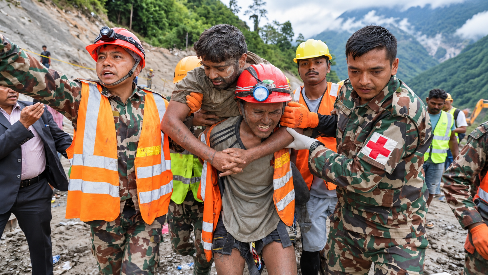 නේපාල ගංවතුරෙන් මියගිය සංඛ්‍යාව 1,400 ඉක්මවයි - අතුරුදහන් වූවන් 5,800 පනී 