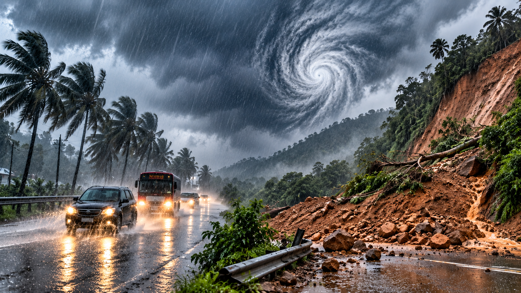 නිරිතදිග මෝසමෙන් දිස්ත්‍රික්ක කිහිපයකට තද වැසි : නායයෑම් අනතුරු ඇඟවීම් ද නිකුත් කෙරේ 