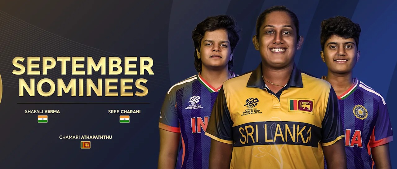 චමරි අතපත්තු සැප්තැම්බර් මාසයේ ICC හොඳම ක්‍රීඩිකාවන්ගේ නිර්දේශිත ලැයිස්තුවට 