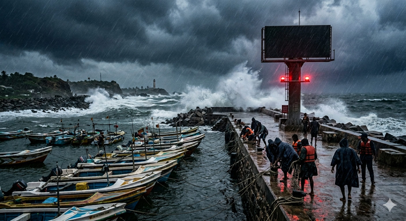 කාලගුණයෙන් ධීවර සහ නාවික ප්‍රජාවට රතු නිවේදනයක් 