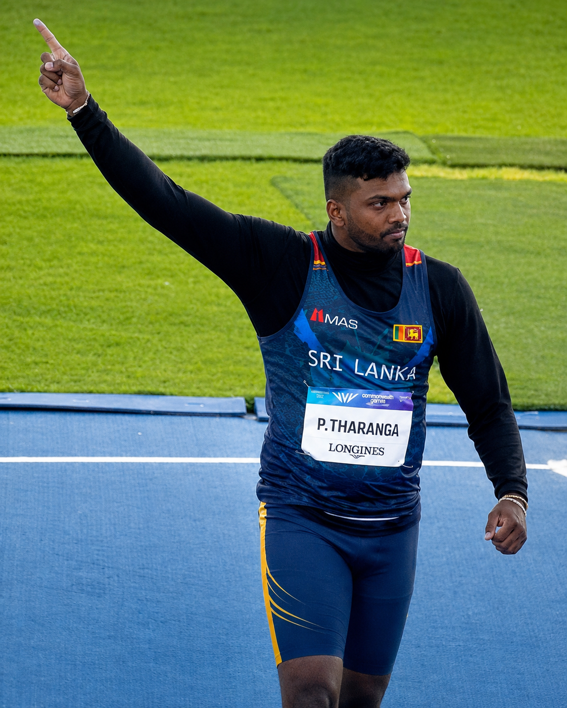 Rumesh Tharanga wins Sri Lanka’s first Commonwealth Games gold medal in 20 years in the Men’s Javelin