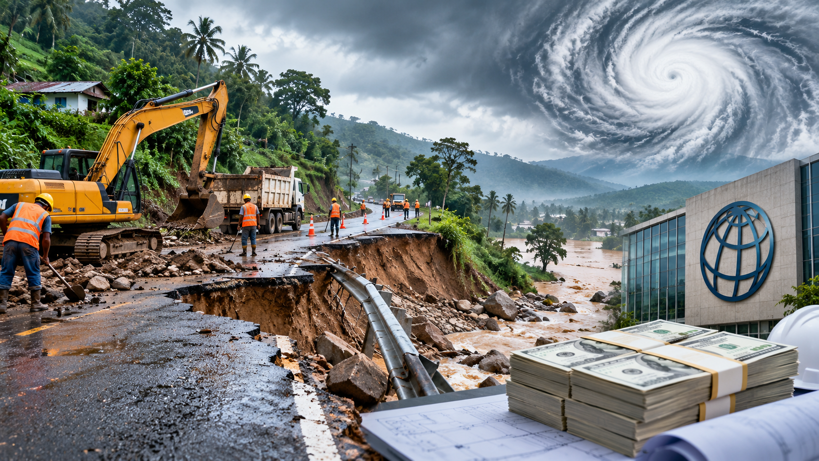 දිට්වා සුළි කුණාටුවෙන් හානි වූ මාර්ග ප්‍රතිසංස්කරණයට ලෝක බැංකුවෙන් ඩොලර් මිලියන 110 ක්